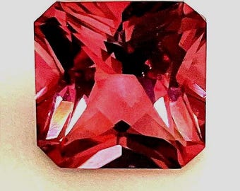 Natural Pink Tourmaline Gemstone.  Genuine, not lab, 8 x 8.5 x 6m, Emerald cut, 3.80ct.