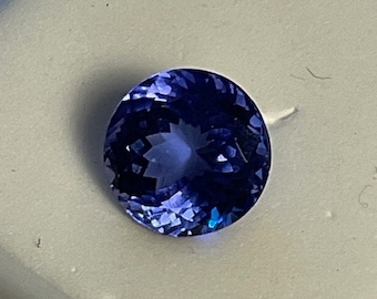 AAAA Tanzanite Gem.  Genuine, 4.30ct, 10mm.  D Block Tanzanite.