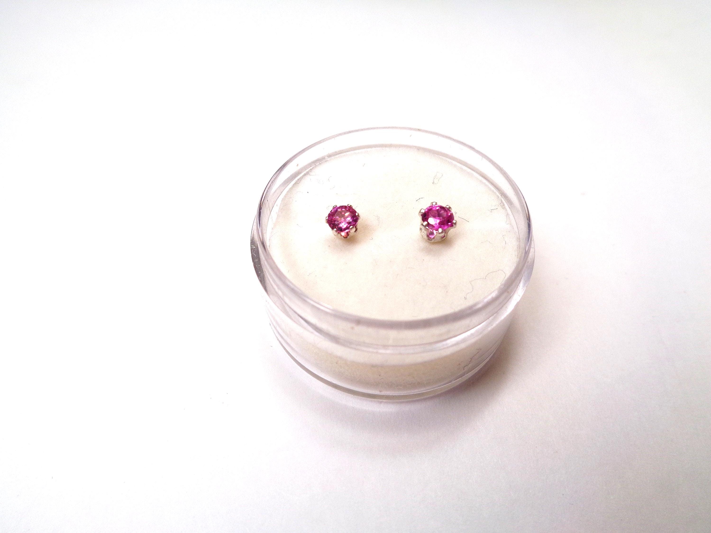 Ruby Posts With Red Genuine Ruby Posts. Quality 3.5mm. Natural Red Ruby Set in Sterling ...