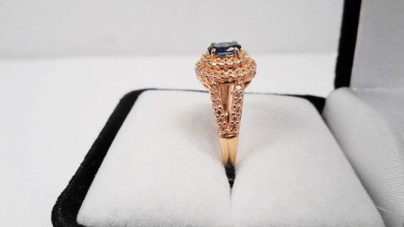 Gold Sapphire Ring. A 38pt. Sapphire in a 10kt Go… - image 6