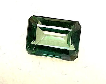 Blue-green Topaz.  Natural, 10 x 8mm, Emerald cut,  3.37ct