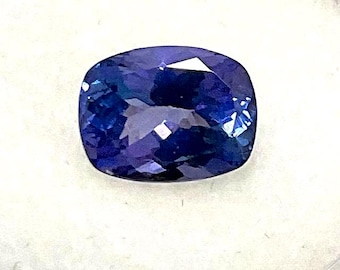 Tanzanite Gemstone.  Genuine, 2.14cts, 9 .2 x 7mm, Cushion Cut, Natural - Not Lab