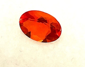 Mexican Fire Opal Gemstone.  Natural, 7 x 5mm, .51ct loose gemstone