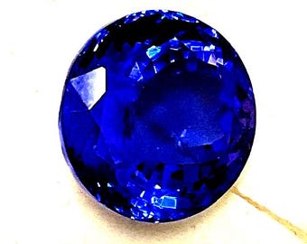AAAA Tanzanite Loose Gemstone.  Genuine, not lab, 8.21ct, 13mm, Round cut