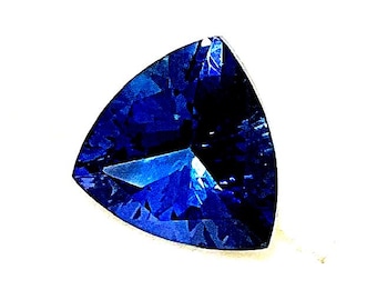 Genuine Tanzanite Trillion Cut Gemstone, 5.29 ct, Dark Blue