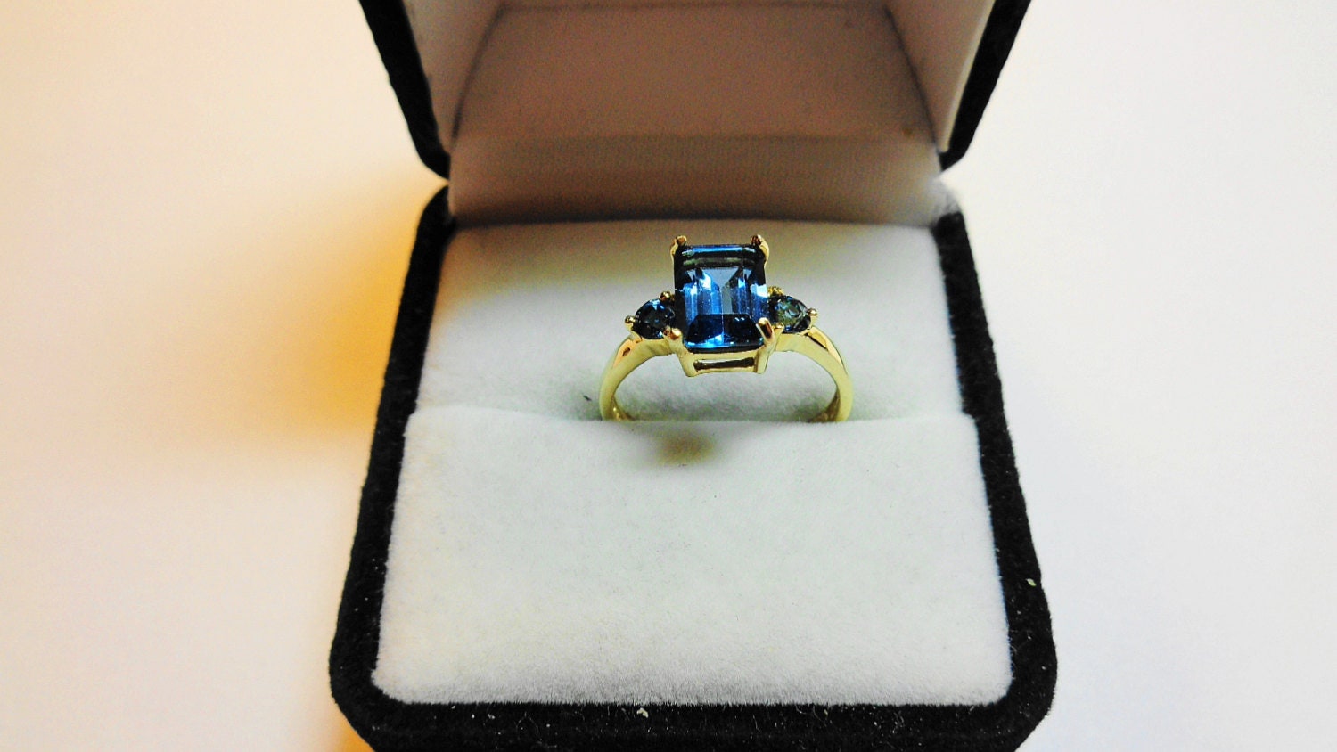 London Blue Topaz in a 14kt. Yellow Gold Ring. One of One - Etsy