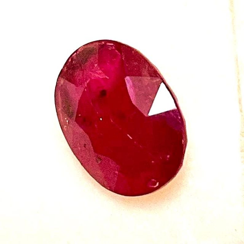 Pigeon Blood Ruby. Genuine, 1.99ct., 8 X 6mm., Oval Cut, Loose Gem. - Etsy