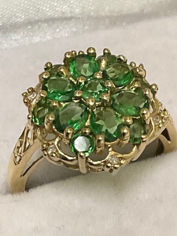 Gold, Tsavorite Garnet & Diamond Ring.