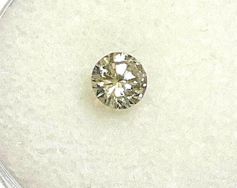 Natural White Diamond.  Genuine, 4.25m, .39ct, round cut, not lab