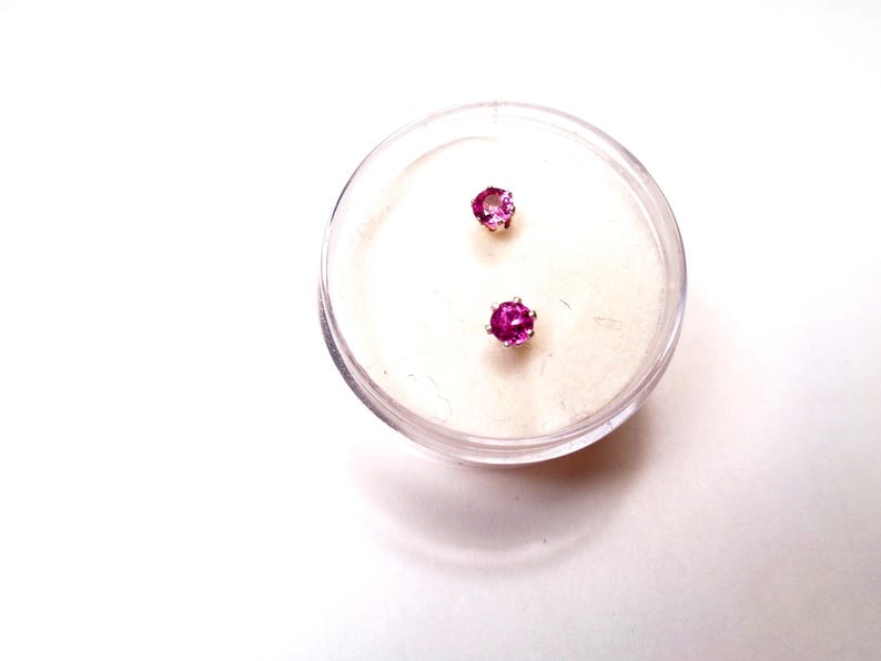 Ruby Posts With Red Genuine Ruby Posts. Quality 3.5mm. Natural Red Ruby Set in Sterling ...