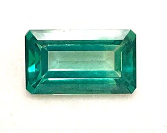 Paraiba Topaz Gemstone.  Genuine, 13 x7 x5mm, Emerald cut, 4.33ct.