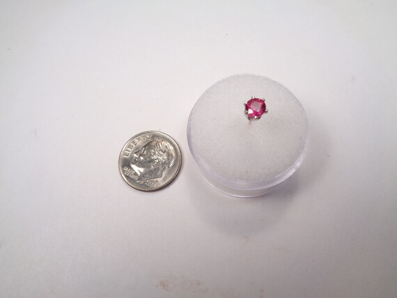 Single Ruby Post Earring. Quality Natural Red Rub… - image 3