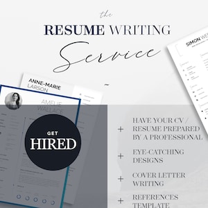 Resume writing service by a professional resume writer. Expert text combined with eye catch resume designs