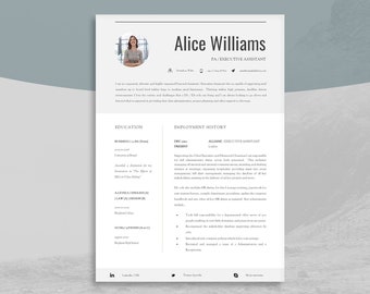 Resume and Cover Letter Template | Professional Resume Template (A4 & Letter) / MAC or PC | Professional CV Template for Word | Finsbury