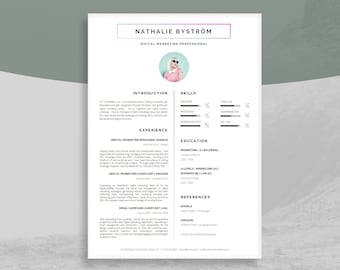 Creative CV Template for Word | CV Design | Creative Resume Template | Designer CV | Marketing Resume for Word | Impact Resume | Compton