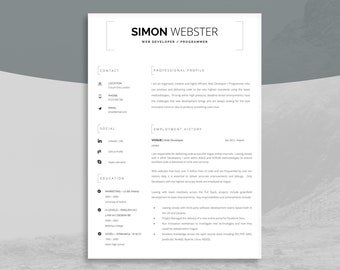 Chronological Resume | C Level Executive Resume Template | CV Template for IT Professionals | Instant Download Resume Template | Barbican