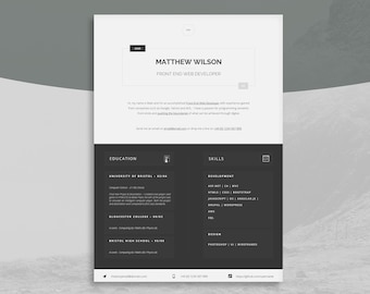 IT Resume Template: Professional CV, Cover Letter, References (A4 & Letter)
