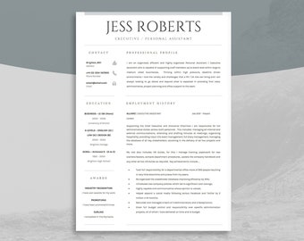 Resume Template for Executives | Professional Curriculum Vitae | 3 Page CV Template with Free Cover Letter | Business CV for Word | Newgate