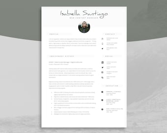 Stylish CV Template | Clean Resume Template for Word | Modern CV Design | Functional Resume | Quick & Simple CV Template to use | Tavistock