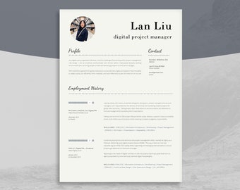 Resume Template with Cover Letter | 3 Page CV Template | Digital CV Download | Modern Resume Template | Impressive Job Application | Soho