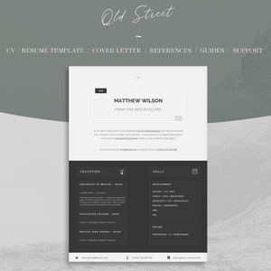 Information Technology Resume Template | Software Engineer Resume | IT CV | Programmer | Developer Resume | Technical Resume | Old Street