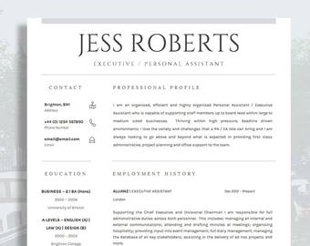 cv template résumé template for word cover letter advice etsy