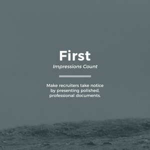 First impressions count quote, make recruiters notice you quote, polished professional documents quote