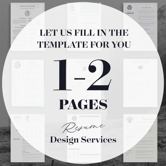 Custom Resume Design Service: Fill-In Template (1-2 Pages)