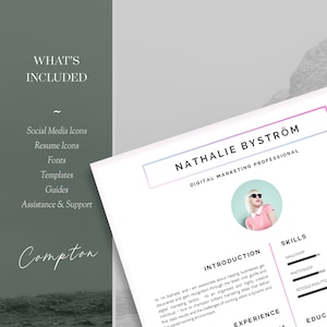 large image of a creative CV, large example of a creative CV with a photo and skills graphs, how to make a creative CV.