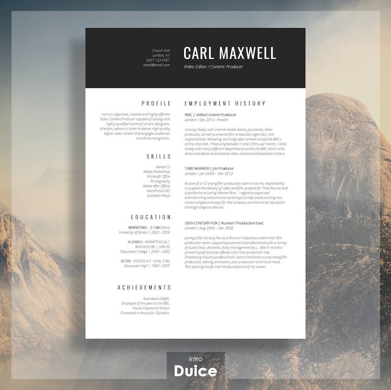 Download Template Cv Word