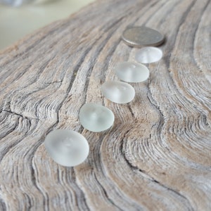 White Teeny Weenie© Charms - hand carved and centre drilled Seaham sea glass - direct from Imogen's beach