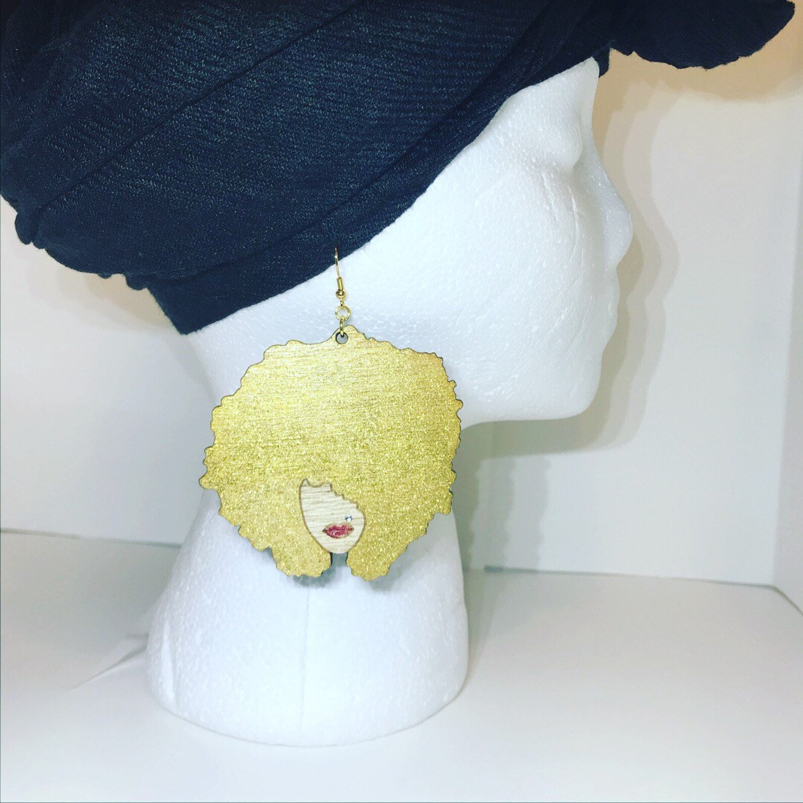 Big Afro Lady Wood Earrings Black Girl Magic Earrings Wood Etsy