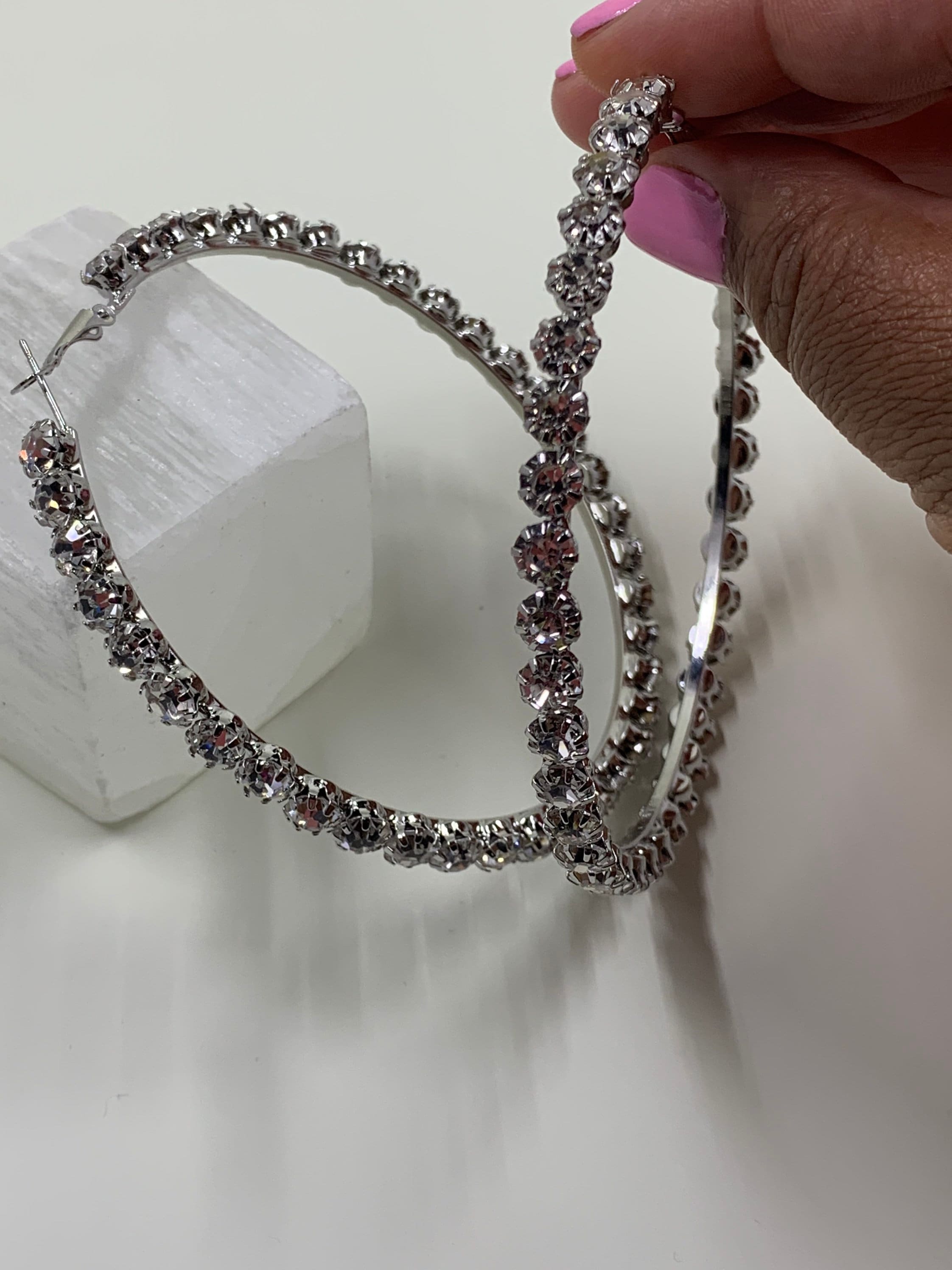 ELLE CRYSTAL HOOP EARRINGS