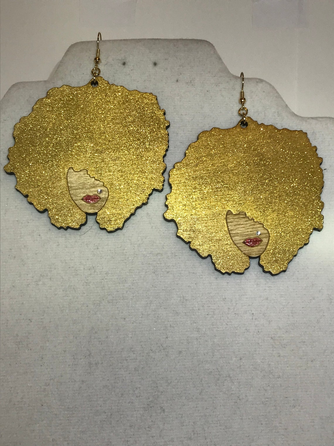 Big Afro Lady Wood Earrings Black Girl Magic Earrings Wood Etsy