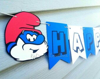 Smurf Party Supplies Etsy