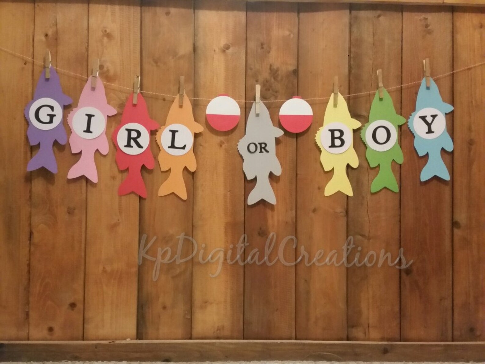 Fishing Baby Shower Gender reveal party Gender reveal ideas Etsy
