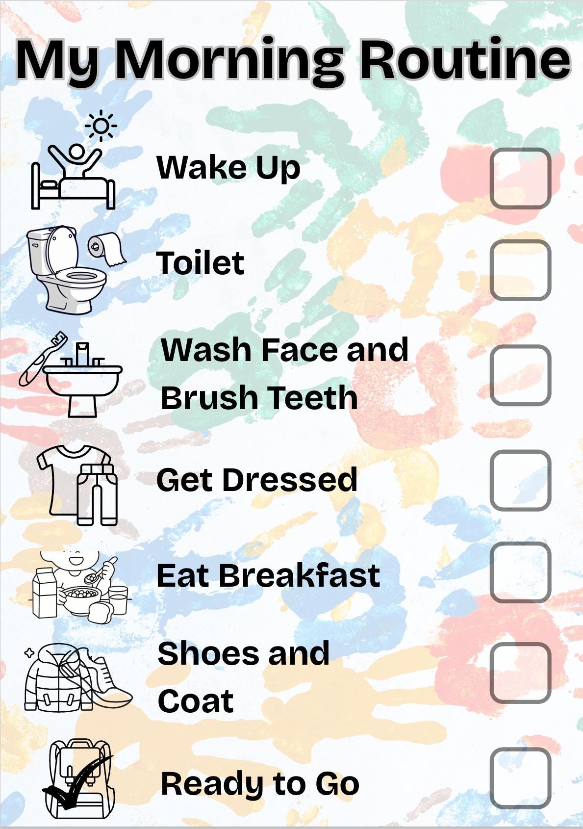 Morning Routine Visual – Printable & Digital Use - Etsy