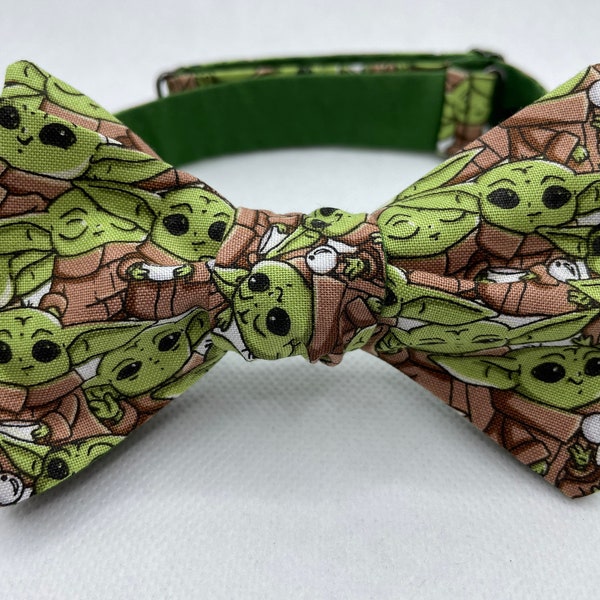 Bow Tie made from Sci Fi fabric, Self Tie, Pre Tied, Bowtie, Necktie, Star, Green, Comic Book, Wedding, Groom, Prom, Dapper On Arrival