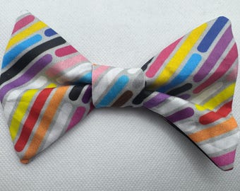 Rainbow Hairbow, Hairbow, Pride, LGBTQIA+, Ally, Gay, Bi, Trans, Non Binary, Pan, Lesbian, Representation, Bow Tie, Clip, Dapper On Arrival