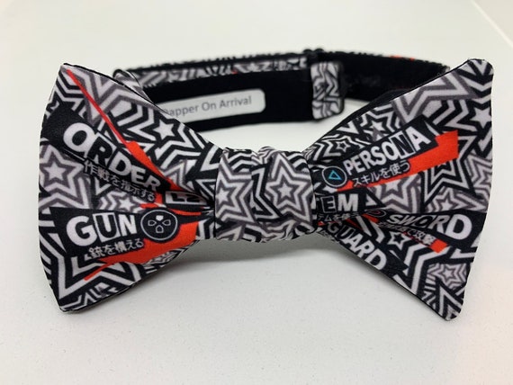 P5 Themed Bow Tie Joker Self Tie Pre Tied Bow Tie Ps4 Etsy
