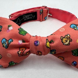 Video Game Bow Tie, Self Tie, Pre Tied, Anime, Manga, Geek, Nerd, Ball, Monsters, Starters, Go, Gifts, Suit and Tie, Dapper On Arrival