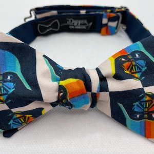 Bow Tie made from Sci Fi Fabric, Star, Self Tie, Pre Tied, Retro, Bowtie, Geeky, Nerdy, Comic Books, Wedding, Groom, Prom, Dapper On Arrival