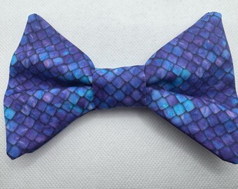 Purple Dragon Scales Hairbow, Hair Bow, Mermaid, D20, RPG, DnD, Roll for Initiative, Natural 20, Treasure, Tabletop, Gift, Dapper On Arrival