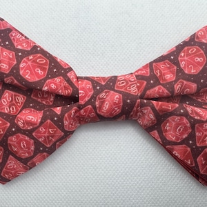 Red Gaming Dice Hairbow, Hair Bow, Fire, Ruby, D20, Roll for Initiative, Critical, Natural 20, RPG, Gamer, Dragon, Clip, Dapper On Arrival