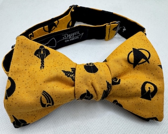 Trek Bow Tie, Self Tie, Pre Tied, Star, Sci-Fi, Starship, Dapper On Arrival, Enterprise