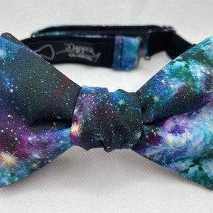 Dark Nebula Bow Tie, Galaxy, Self Tie, Pre Tied, Bowtie, Space, Star, Universe, Enterprise, Necktie, Wedding, Groom, Prom, Dapper On Arrival