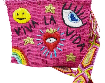 Bolso de henequén Vive la vida