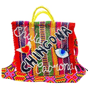 Chula Chingona Cabrona Henquen bestickte Tasche