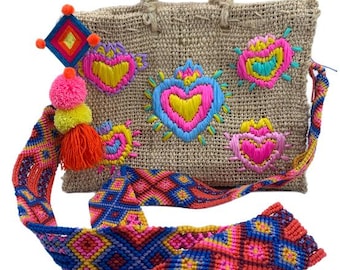 Pastel hearts bag