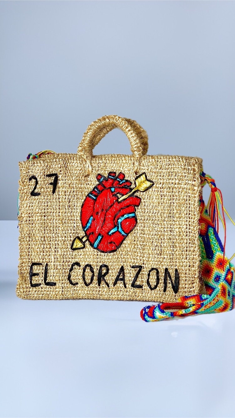 El Corazon lottery henequen bag